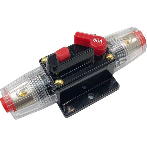 60A Disjoncteur Interrupteur PorteFusible De Réinitialisation 12v24v Dc Avec Réinitialisation Manuelle Pour Système d'Amplificateur De Son Audio