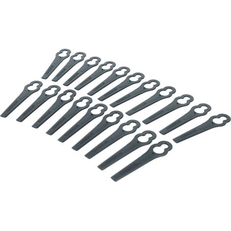 vhbw 20x Ersatz-Messer Ersatz für Bosch F016F03322, F016800183, F016800177 für Rasentrimmer - Ersatzklinge Schwarz, Kunststoff
