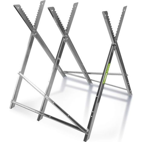 Chevalet de sciage métal pliable Bucheronnage Charge max 200 kg VITO (1/2)