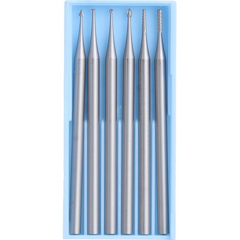 Fraise De Sculpture En Acier Au Tungstène 2.35mm Pour Gravure Sur Bois Et Os - Kit De 6 Pièces (1/5)