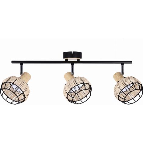 Plafoniera Candellux Tajga metallo nero/beige 3xE14 (1/3)
