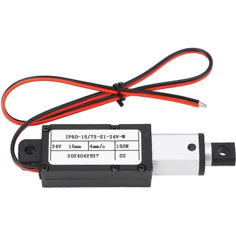 Elektrischer Mini-Linearantrieb, teleskopisch, für kleine Bewegungen, 150 N, 15 mm Hub, DC 24 V, 4 mm/s für Roboter
