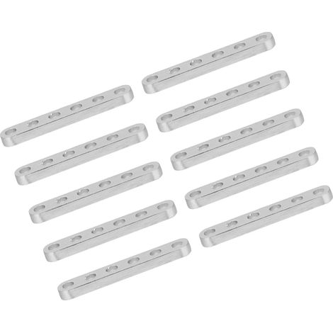 10 Stück flache, gerade Befestigungswinkel aus Aluminium, 4 x 8 mm, Verbindungswinkel für Robotertechnikausrüstung 3102-0006-0048 (1/5)