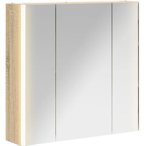 Maison Exclusive - Mobiletto per specchio da bagno Rovere Sonoma