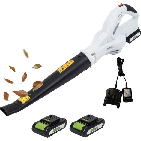Akku-Laubbläser 20V mit 2000mAh 240km/h mit 2 Akkus & Ladegerät