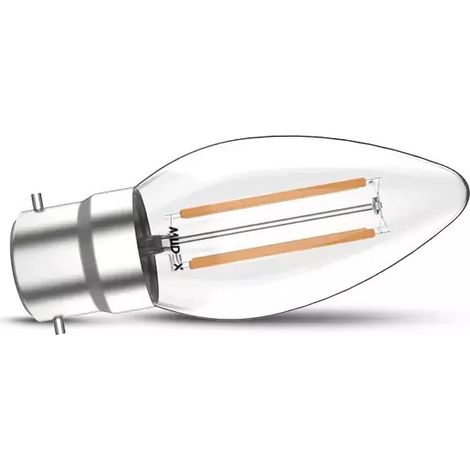 Ampoule LED B22 Filament Flamme 4W 2700K Miidex Lighting® (1/2)