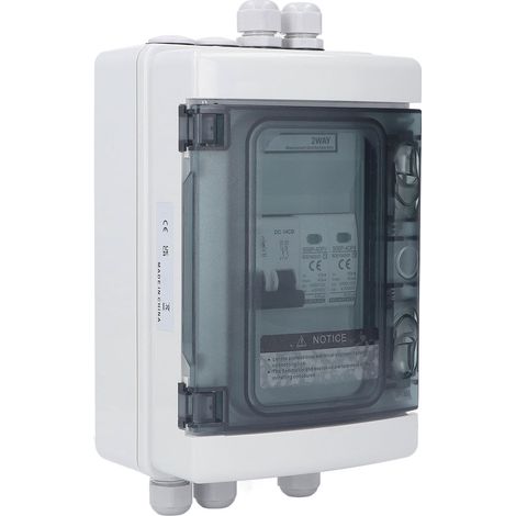 Boîtier de raccordement photovoltaïque étanche IP65 avec protection contre la foudre, sectionneur solaire photovoltaïque et disjoncteur 40 A 1000 V (1/5)
