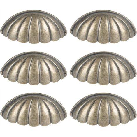 Stück Muschelförmige nautische Knöpfe, Vintage-Türgriffe, Schrank- und Schubladengriffe, Kommodenknöpfe, Griffe für Küchenmöbel, Kleiderschränke und Garderoben