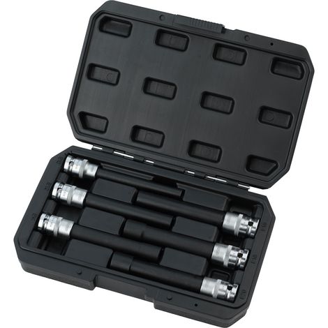 Draper 07125 Extra Long E-Type Sockets, 1/2"" Sq. Dr. (6 Piece)