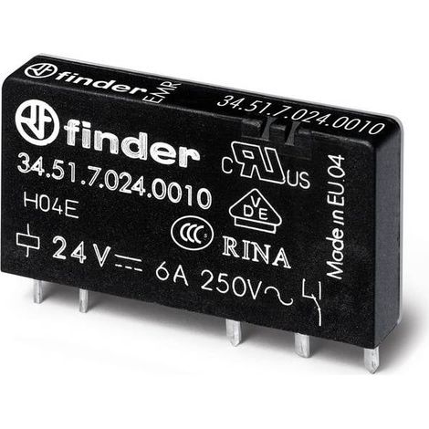 Finder  34.51.7.012.0310 Relè per PCB 12 V/DC 6 A 1 NA 20 pz. (1/2)