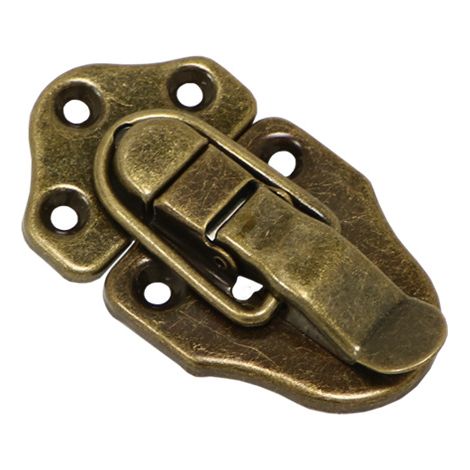 8 Chiusure a leva, serrature a leva e dispositivi di chiusura per portagioie, scatole regalo, cassette degli attrezzi, valigie e bauli - Bronzo