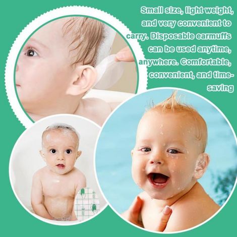Bouchons D Oreille Etanches - Film PU Transparent - Pour Douche Natation Surf - 60 Unites (1/5)