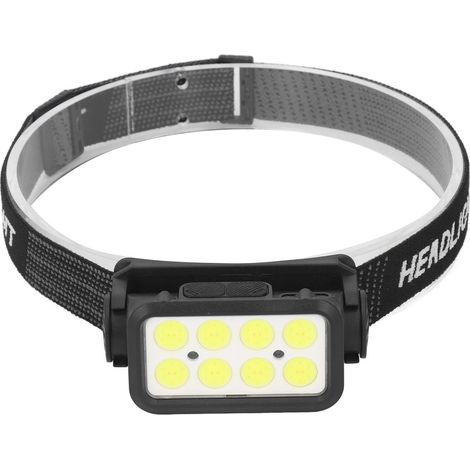 COB-LED-Stirnlampe, 5 Beleuchtungsmodi, 120-Grad-Verstellwinkel, IPX4 wasserdicht, wiederaufladbar, mit Sensor. (1/5)