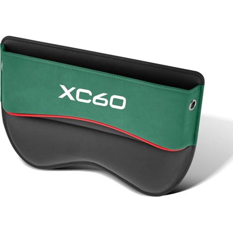 (Pour Green) Boîte de rangement universelle pour siège auto Volvo XC60, organisateur d'espace entre les sièges, sac latéral avec trou pour câble de chargement, accessoires auto (1/5)
