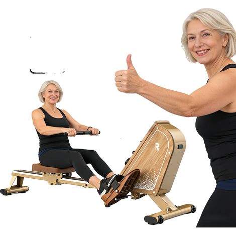 Rameur Magnétique, Poids Maximum de l'Utilisateur 150 kg, 16 Niveaux de Résistance, Design Pliable, Écran LCD, Connectivité Bluetooth (1/5)