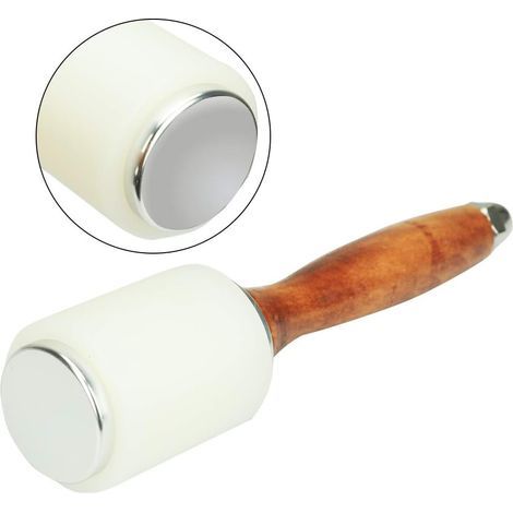Marteau en cuir pour le travail du cuir, maillet en cuir de vachette pour la couture, maillet en bois pour le bricolage du cuir avec manche en bois, marteau à couper le cuir (1/5)