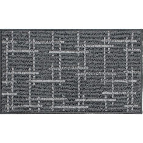 Vector Machine Washable Latex Backed Doormat, 50x80cm, Grey (1/4)