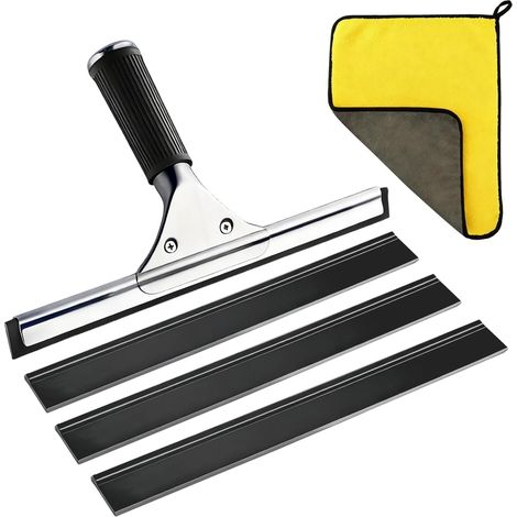 Raclette Vitre 5 Pièces, Grattoir Vitre 30cm avec Lames (1/5)