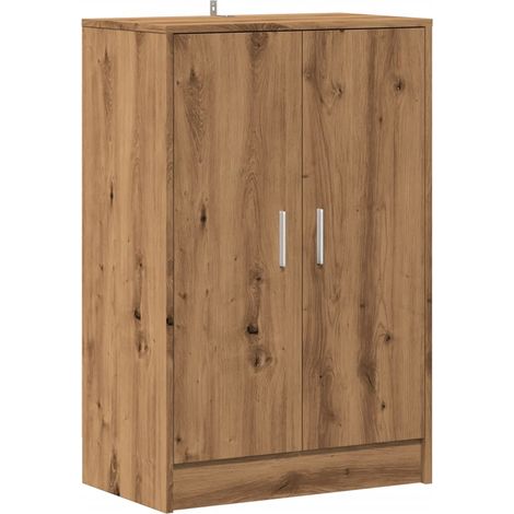 Zapatero mueble para entrada pasillo o salón hecho a mano madera de ingeniería marrón 020021530 (1/5)