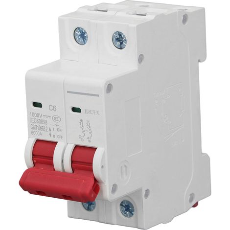 Disjoncteur CC 6000 A, disjoncteur miniature PV 2P 1000 V 6 A (1/5)