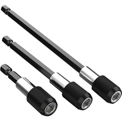 Lot de 9 embouts tournevis angle droit multifonction avec douille changement rapide arbre flexible universel et tige de liaison AD pour perceuse (1/5)