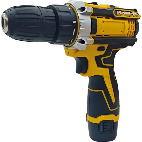 Perceuse-visseuse sans fil 12V, perceuse électrique multifonction avec batterie rechargeable, tournevis électrique compact pour bricolage et assemblage