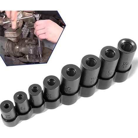Jeu de 8 tarauds et douilles, kit de réparation 1/4" et 3/8", clé électrique