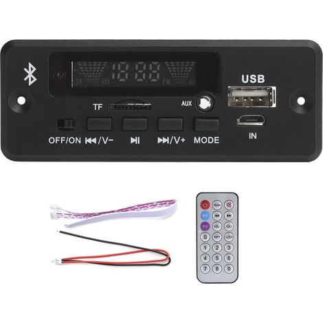 Universelle Dekodierungsplatine 02CABT, WAV-Modul und MP3-Decoder mit Bluetooth- und Anruffunktion, schwarzes Set (1/5)