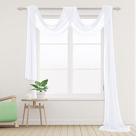 Rideau Arche de Mariage 150 x 600cm Rideaux Voile Arche Tenture Transparent Tulle Romantique Mariage Decor Photographie Cérémonie Fête Anniversaire Baptême Lit à baldaquin (1/5)