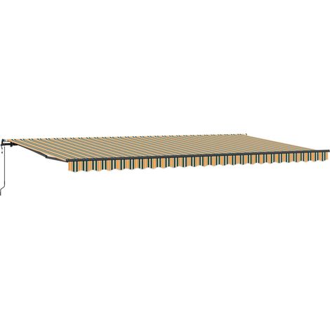 Maison Exclusive - Tenda Retrattile Verde e giallo 600 × 300 cm