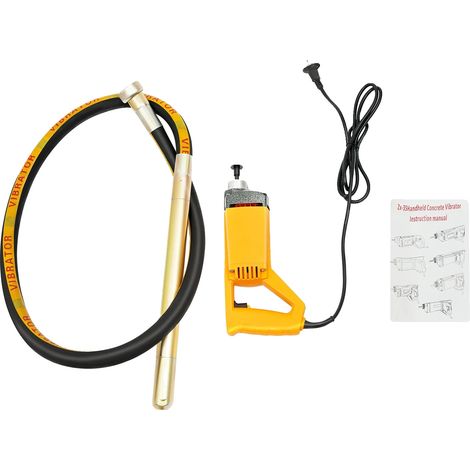Vibrador de hormigón, alto rendimiento, materiales duraderos, AMARILLO (1/2)