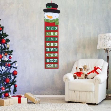 calendrier de compte à rebours de Noël Calendrier de l\'Avent de Noël Calendrier de compte à rebours réutilisable Décorations (1/4)