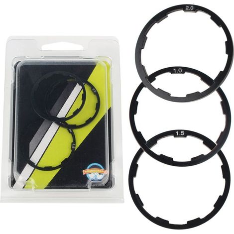 3-teiliges Set Fahrrad-Distanzstücke, Freilauf-Unterlegscheiben, Kassetten-Schwungradnaben-Distanzstücke, Schwungraddichtung, Nabenadapter 1 mm + 1,5 mm + 2 mm