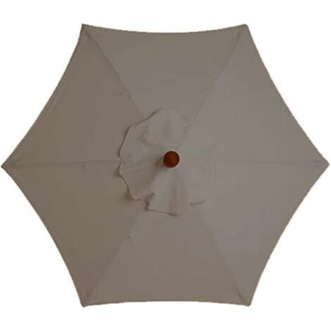 Ersatz-Sonnenschirmbezug - 6 Streben - 3 m - wasserdicht - UV-beständig - Ersatzstoff (3 m / 9,8 Fuß, Khaki) (1/5)