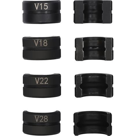 Matrices de sertissage de tuyaux, 15mm, 18mm, 22mm, 28mm, acier Cr45 (1/5)