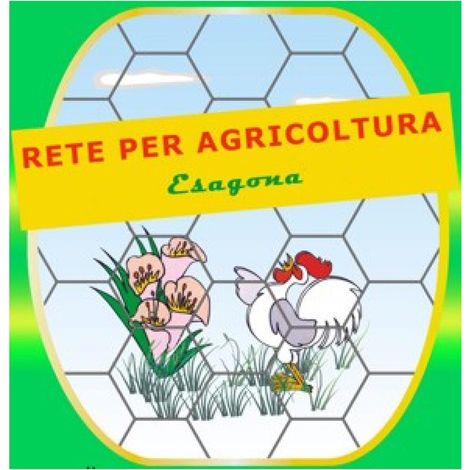 Rete proland zincata esagonale maglia 16/2 mm altezza 50 cm rotolo da 50 metri