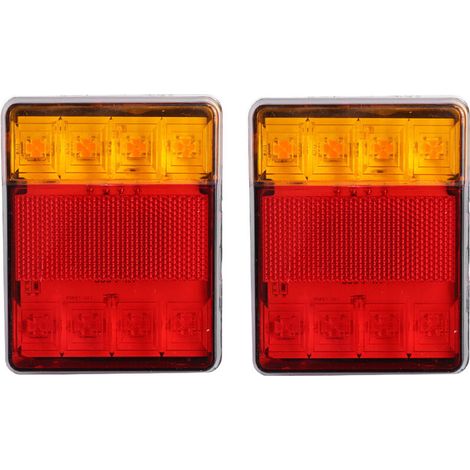 LED 12V rear lights, turn signals, waterproof and shockproof, for trailers, trucks and boats,