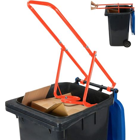 Compacteur déchets, pour Poubelle, écraseur Ordure, Non Recyclable, 41x35x95cm, Plastique, Manuel, Acier, Rouge (1/5)