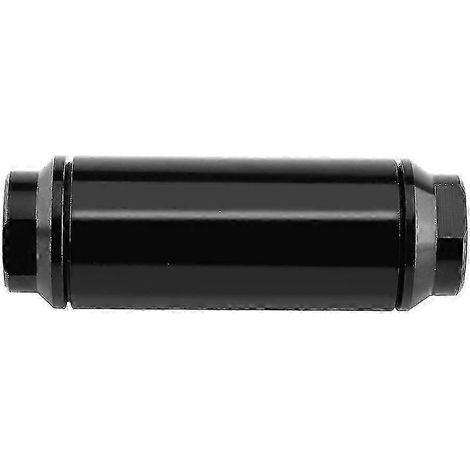 Filtre à huile/carburant universel en ligne de 44 mm, en aluminium noir, compatible avec les raccords adaptateurs AN6 et AN8. (1/5)