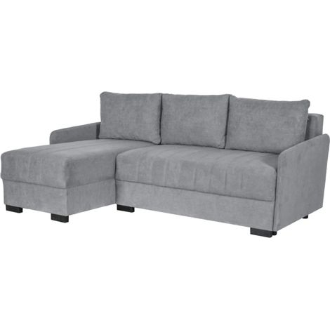 divano con penisola reversibile bellahome "gemini" grigio, 208x148x91 cm (1/4)