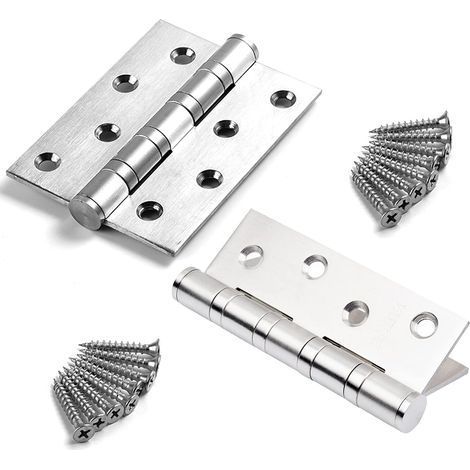 2 Stück Hochleistungs-Türscharniere, Edelstahl-Außenscharniere, Holztürscharniere, Edelstahlverbinder für Möbelbeschläge, Schranksicherung, Schubladentür (Weiß) (1/5)