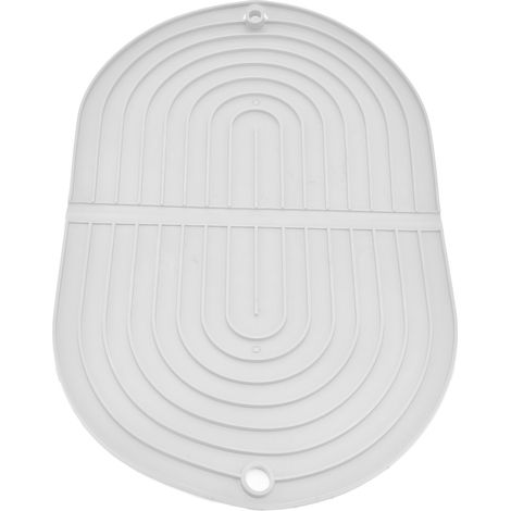 Tapis de Séchage de Vaisselle Multifonction, Pliable et Isolant pour Évier de Cuisine - Blanc