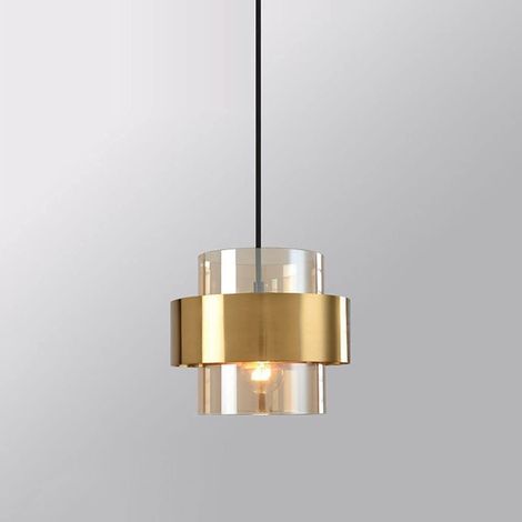 Modern Medieval Crystal Chandelier – Gold Cylindrical Lampshade – Elegant Ceiling Light Fixture (1/5)