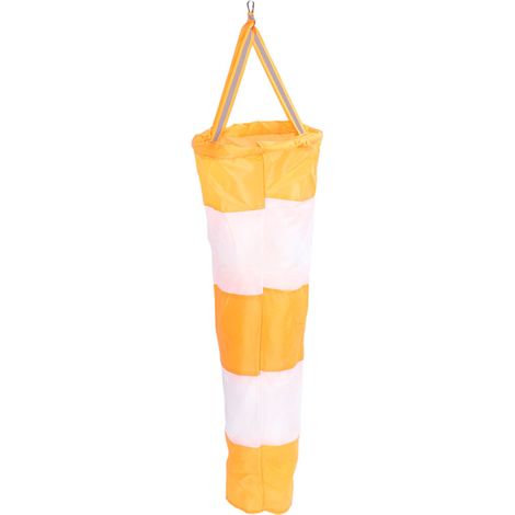 80 cm großer, fluoreszierend orangefarbener Windsack aus Polyester, ideal zur Messung der Windrichtung im Freien, insbesondere auf Flughäfen. (1/5)
