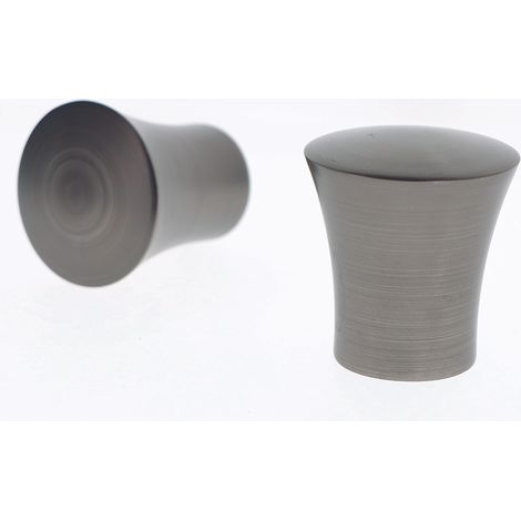 Lot de 2 Embouts Pommeau Lisse pour tringles à rideaux de Diam. 28mm en Carbone - BOULET