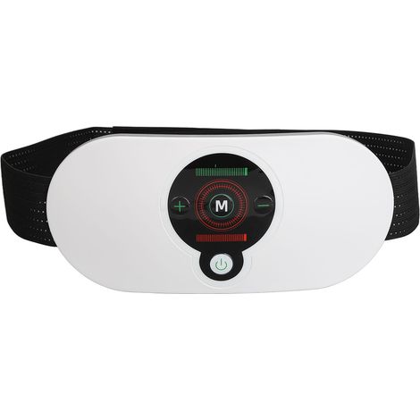 Ceinture chauffante électrique pour la taille, 3 niveaux de massage et de chauffage, coussin chauffant abdominal vibrant, batterie intégrée (1/5)
