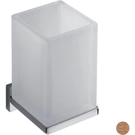 COLOMBO DESIGN Look b1602 porta bicchiere parete vetro acidato naturale vintage mat codice prod: B16020VM-VAN (1/2)