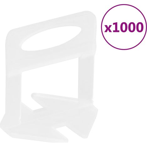 Clips de nivellement pour carrelage, 1000 pièces, 2 mm