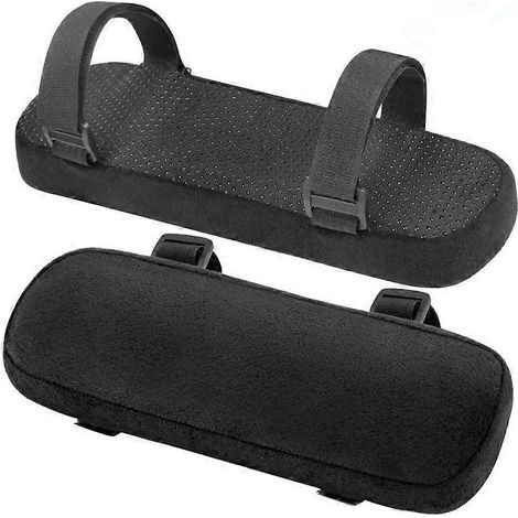 Chair armrest cushion office seat armrest cushion, 2 pieces foam soft elbow pillow - black (1/5)