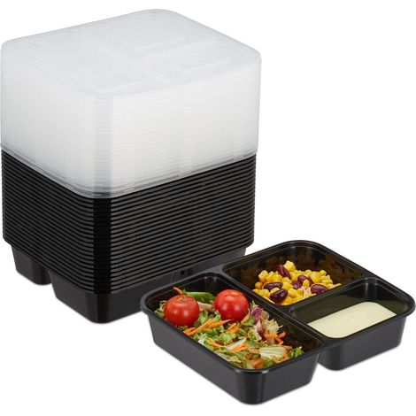 Cajas para preparar comidas con 3 compartimentos - 24 uds (1/5)